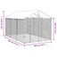 vidaXL Perrera de exterior con techo acero galvanizado plata 3x9x2,5 m, , large indicador imagen numero 10